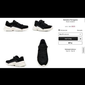 Salvatore Ferragamo sneakers.   7.5C